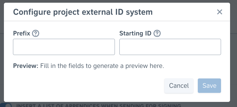 Securing External Id How do I use unique external IDs for projects?