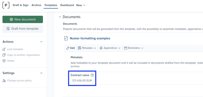 monetary number value formatting 1