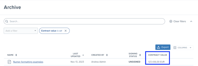 monetary number value formatting 2